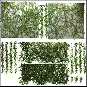 现代爬山虎藤蔓绿植墙素材之家精选3D模型