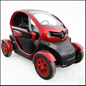 两座雷诺Renault Twizy电动汽车素材之家精选3D模型
