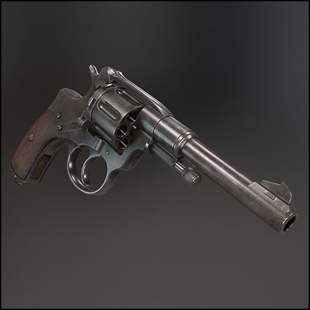 Nagant Revolver 1941左轮手枪素材之家精选3D模型
