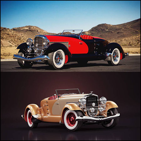 Duesenberg SJ Speedster经典老爷车速度杀手1933 素材之家精选3D模型