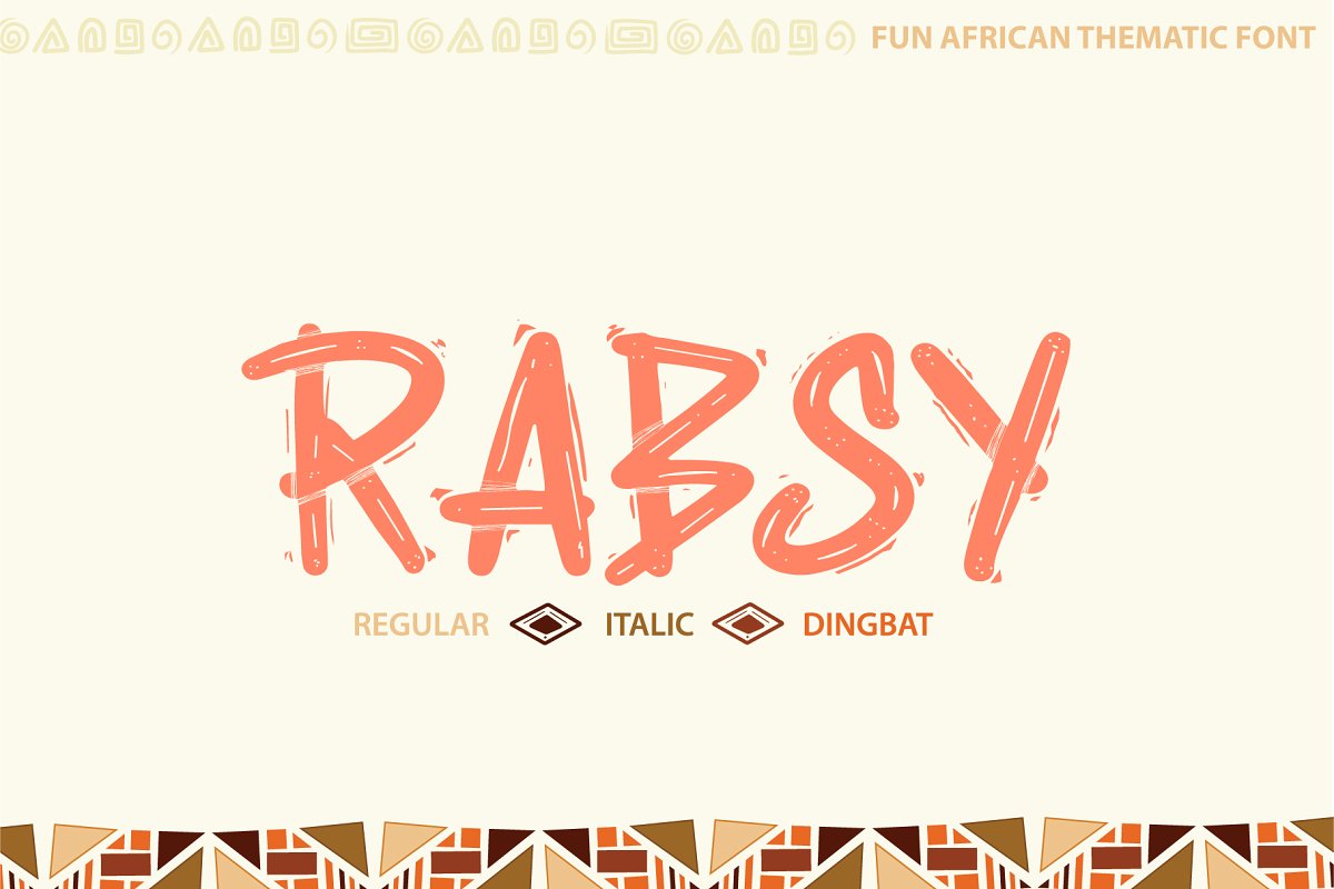 African pattern font插图