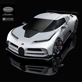 新布加迪Centodieci 2020低多边形汽车素材之家精选3D模型