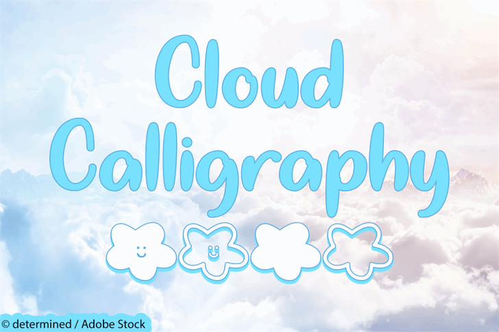 Cloud Calligraphy font插图