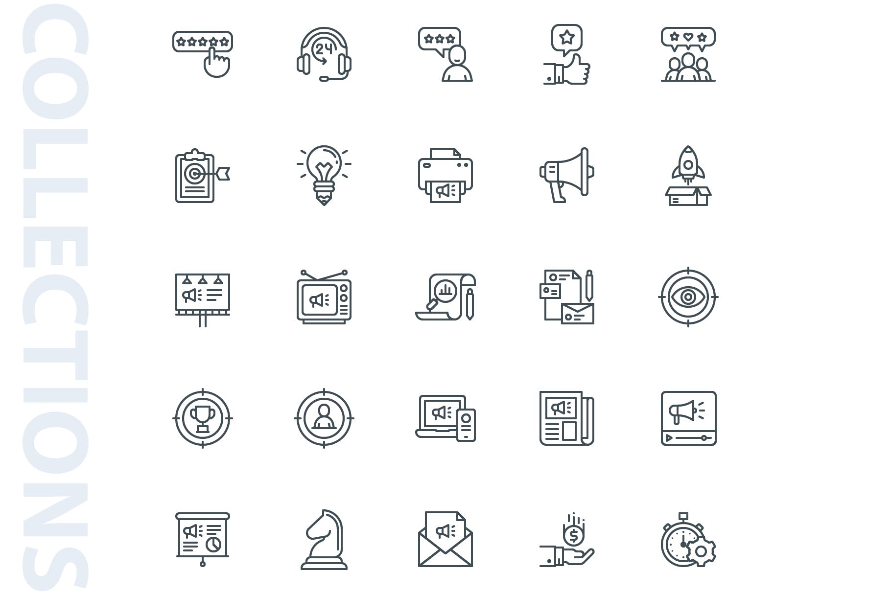 25枚市场营销主题矢量线性素材库精选图标 Marketing Lineart Icons插图(3)
