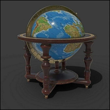 老式地球仪素材之家精选3D模型