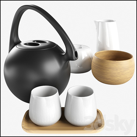 Cha Rosenthal茶壶水壶水杯套装素材之家精选3D模型