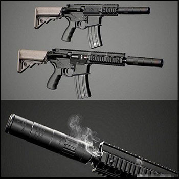 AR-15步枪素材之家精选3D模型