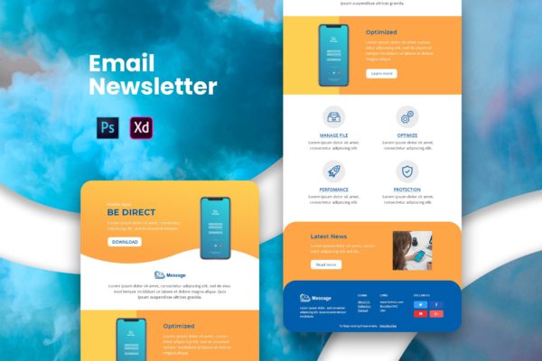 手机应用APP推广营销EDM邮件模板素材库精选 Mobile App Email Newsletter