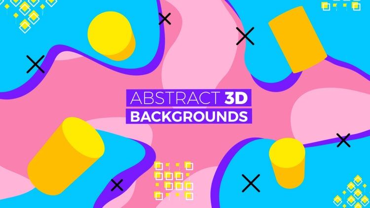 抽象3D背景素材库精选AE模板