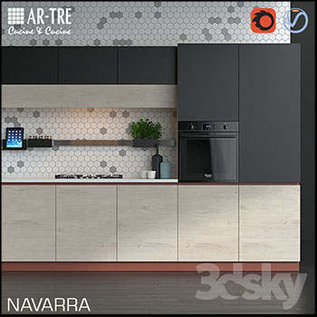 现代kitchen高端整体厨房素材之家精选3D模型