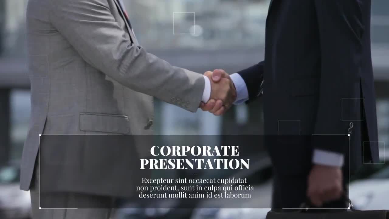 优雅的商务企业线条展示视频素材库推荐PR模板