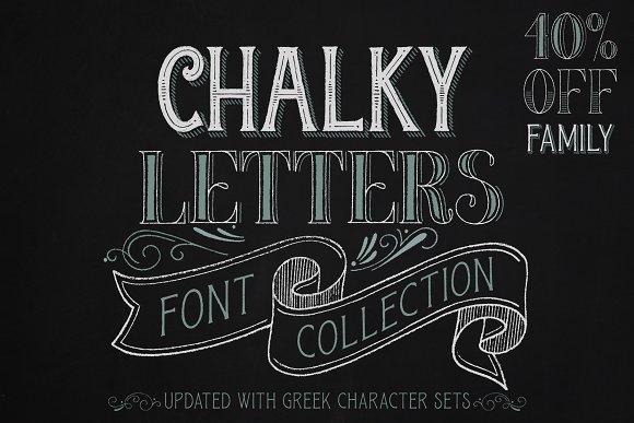 Chalky Letters font collection素材之家精选英文字体