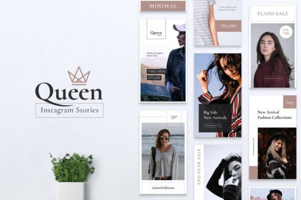 Instagram社交媒体广告设计模板素材库精选 QUEEN Instagram Story