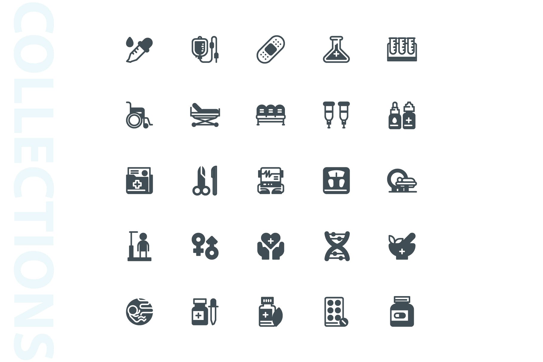 25枚医疗药物主题矢量符号素材库精选图标v2 Medical Glyph Icons插图(3)