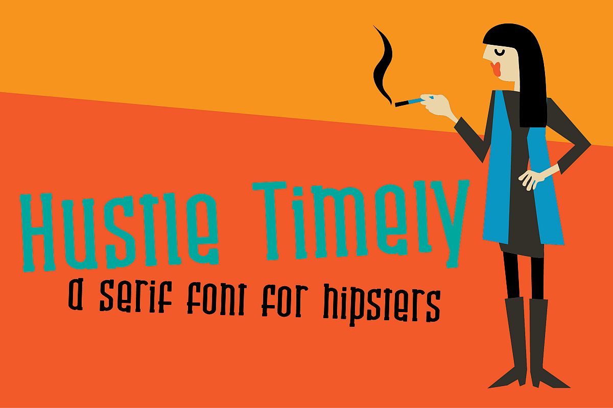 ZP Hustle TimelyRegular Font插图