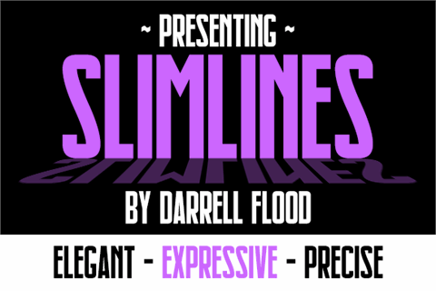 Slimlines font素材之家精选英文字体