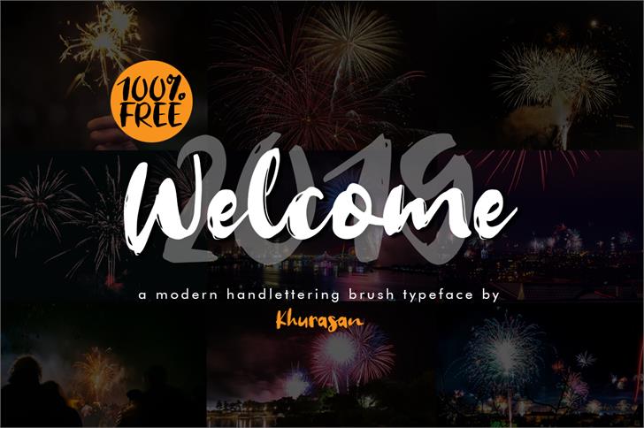 Welcome 2019 font插图