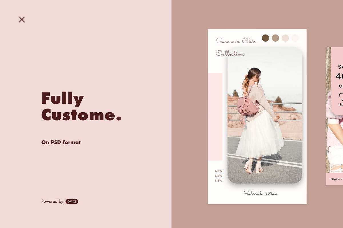 女性高端服装品牌Instagram推广设计素材v1 Instagram Story Template v1插图(1)