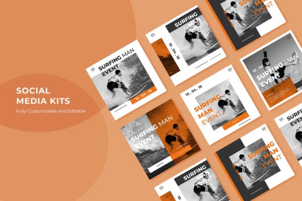 体育运动/极限运动赛事社交推广设计素材v76 SRTP – Social Media Kit.76
