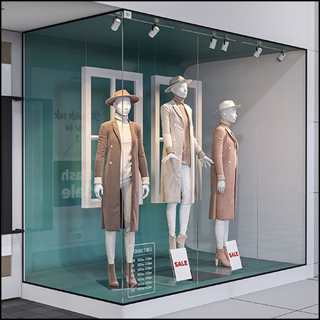 服装店人体模特和服装展示素材之家精选3D模型
