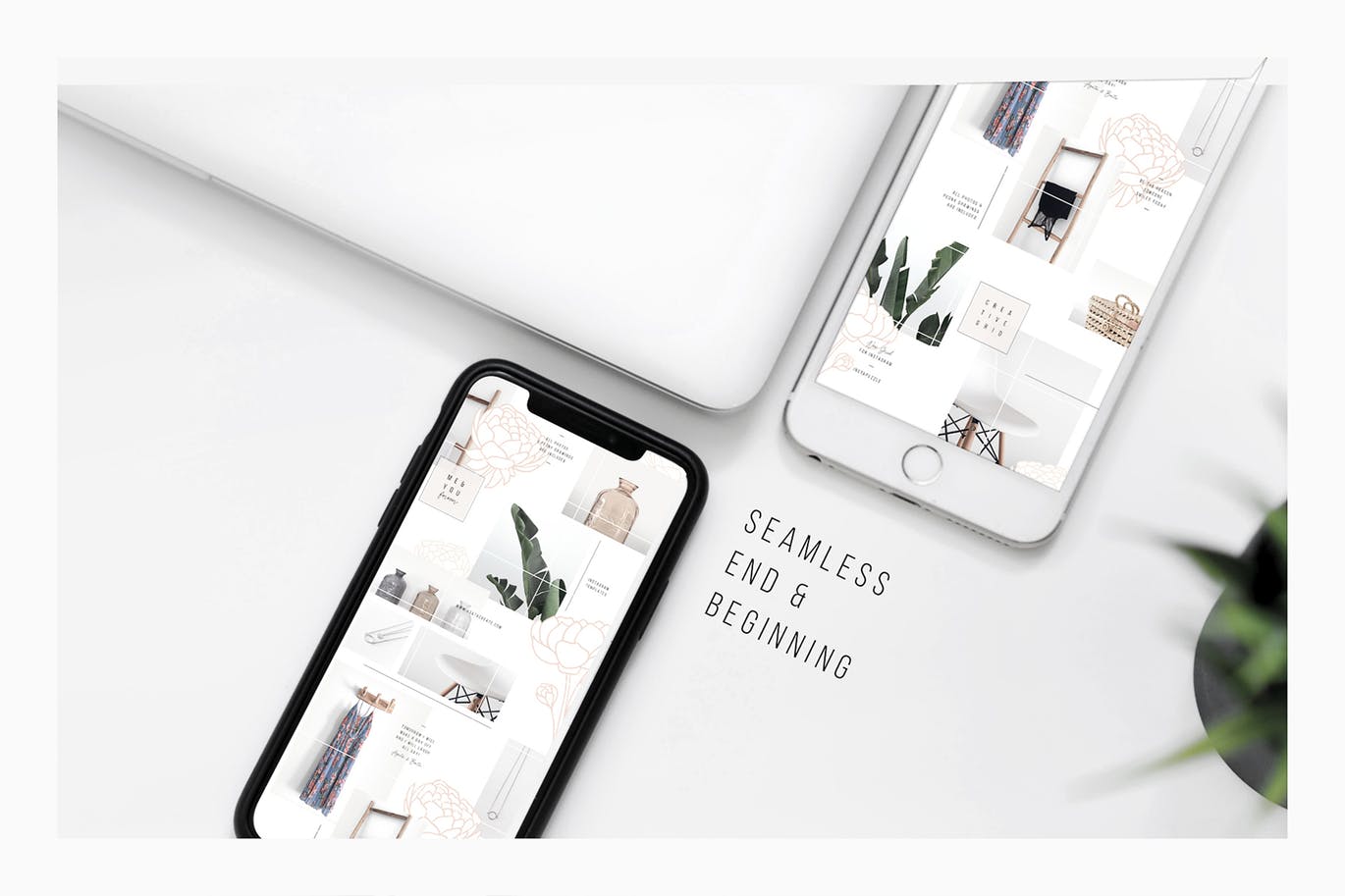 Instagram社交平台拼图设计风格贴图模板素材库精选 Peony Instagram Puzzle Template + 11 Photos插图(1)