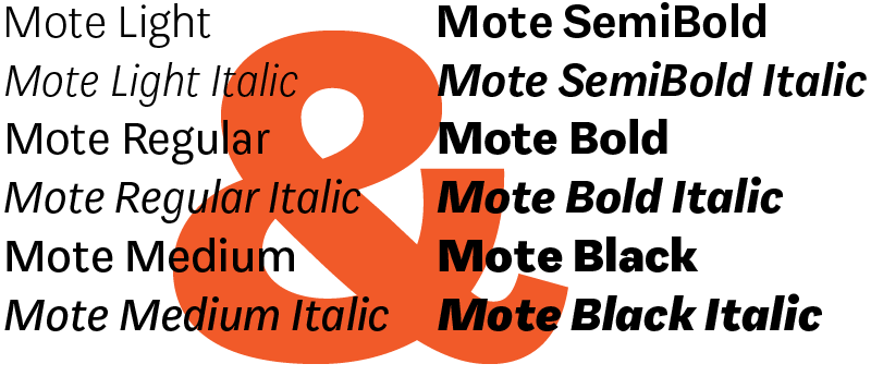 Mote Font Family素材之家精选英文字体