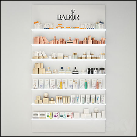 Babor化妆品展示架素材之家精选3D模型