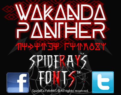 WAKANDA PANTHER font素材之家精选英文字体