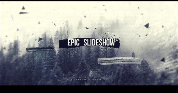 史诗电影视差幻灯片视频素材库精选AE模板 Epic Slideshow I Opener