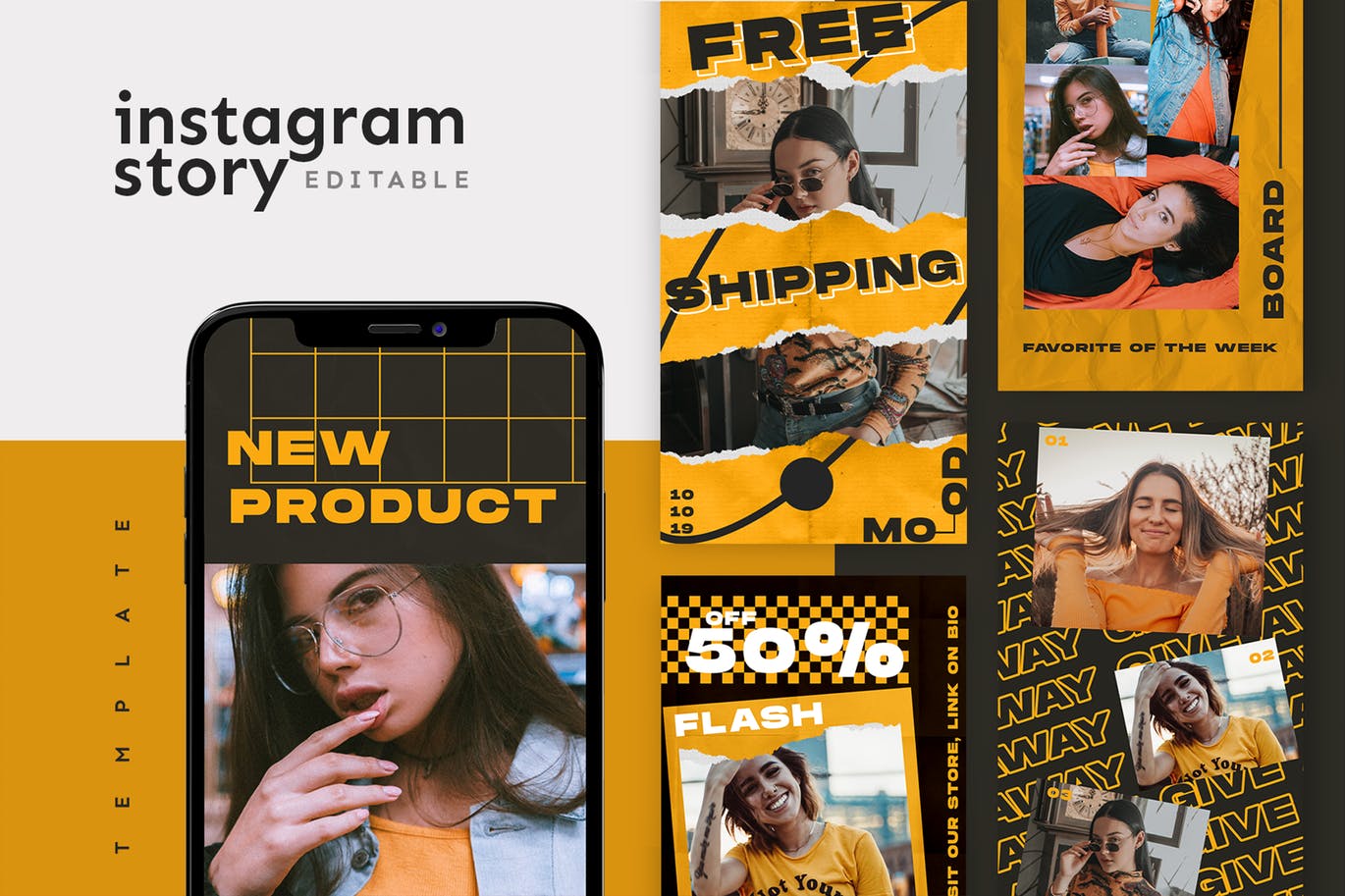 女性时尚主题Instagram品牌故事设计素材 Instagram Story Template插图