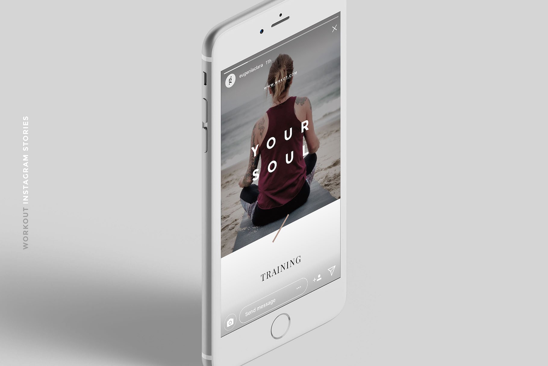 微信公众号文章编辑贴图模板素材库精选素材 WORKOUT PSD Instagram Stories插图(7)