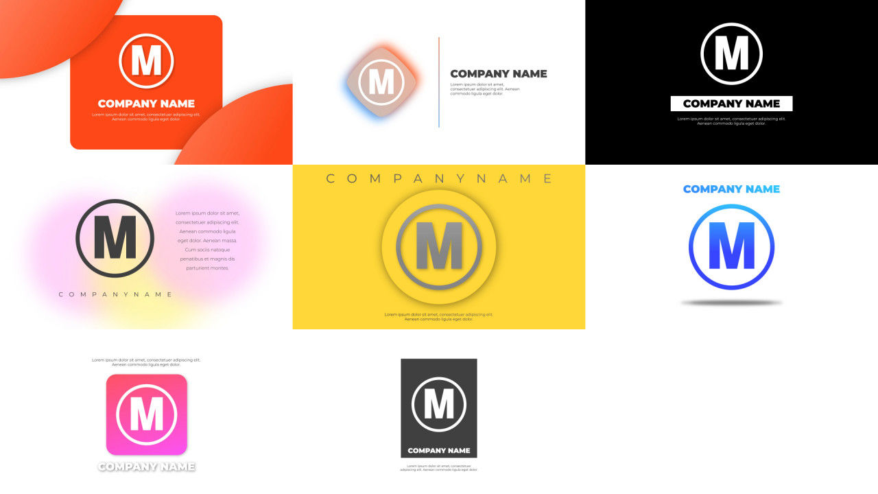 独特风格现代优雅动态动画标志素材库精选pr模板Modern &amp; Elegant Logo Pack