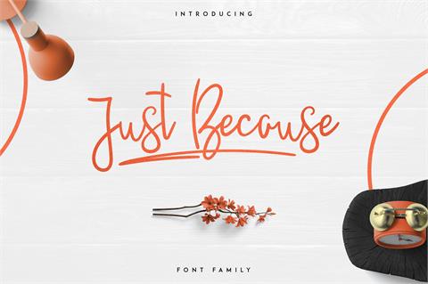 JustBecause font素材之家精选英文字体