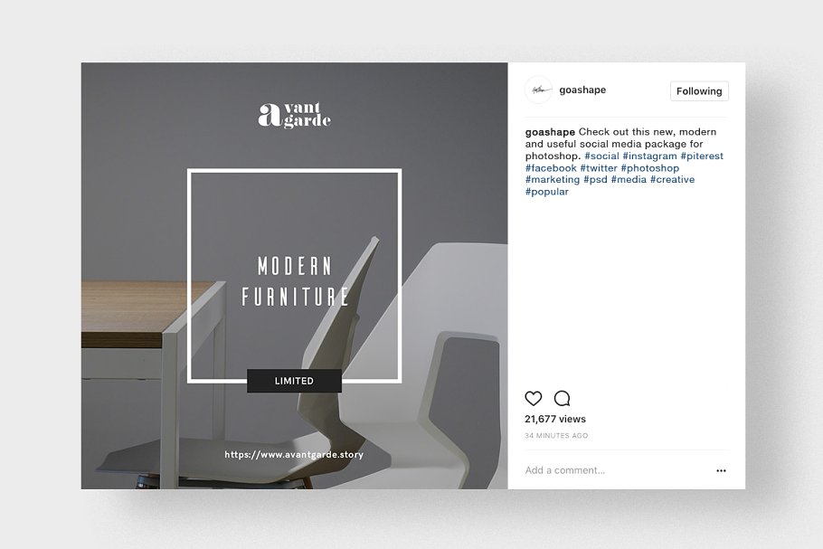 时尚风格社交媒体贴图PSD模板素材库精选 Stylish Social Media Pack插图(18)