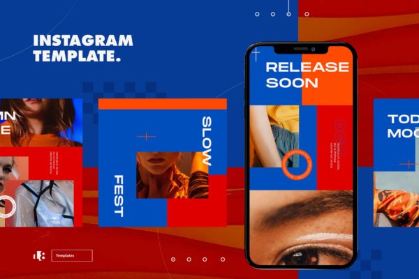 时尚美妆品牌适用的Instagram社交贴图设计模板素材库精选 Instagram Template