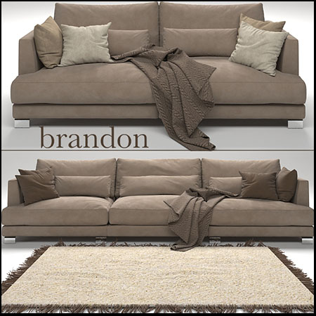 Divana BRANDON双人沙发和三人沙发素材之家精选3D模型