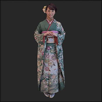 穿着日本和服的女人素材之家精选3D模型
