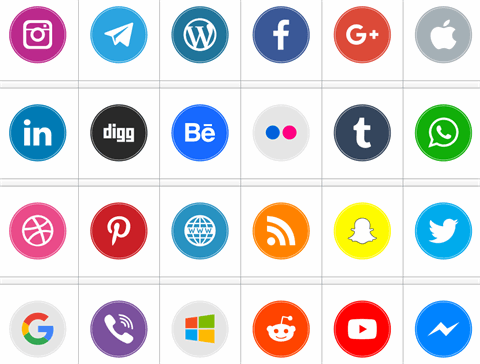 Icons Social Media 10 font素材之家精选英文字体