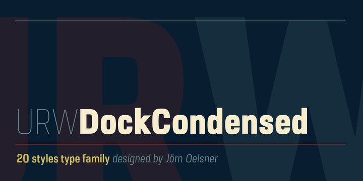 URW Dock Condensed Font Family素材之家精选英文字体