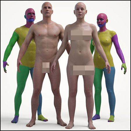 男人和女人纹理素材之家精选3D模型包