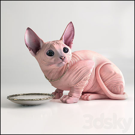 斯芬克斯猫无毛猫素材之家精选3D模型