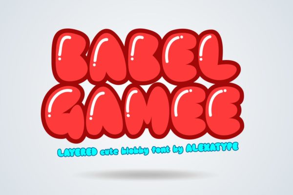儿童主题设计绝配-可爱风格英文胖体无衬线字体素材库精选 BABELGAMEE – Cute Chubby Children Font