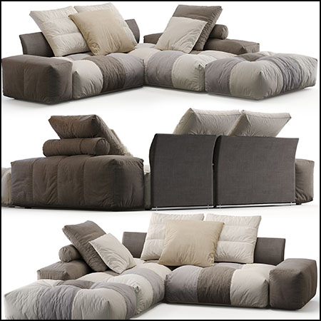 3D Saba Sofa PIXEL转角组合沙发素材之家精选3D模型