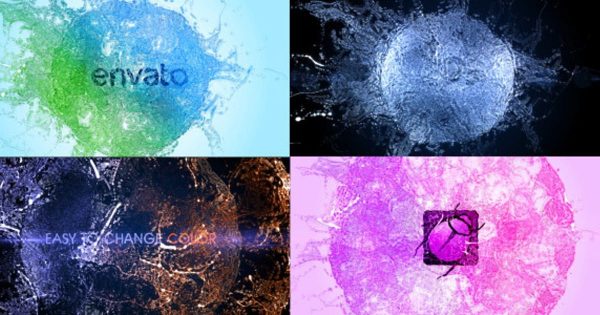液体飞溅特效Logo演示素材库精选AE模板 Splash Logo – Particle Effect 11