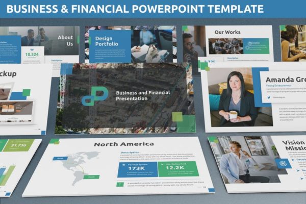 金融商务主题PPT幻灯片模板 Business &amp; Financial Powerpoint Template