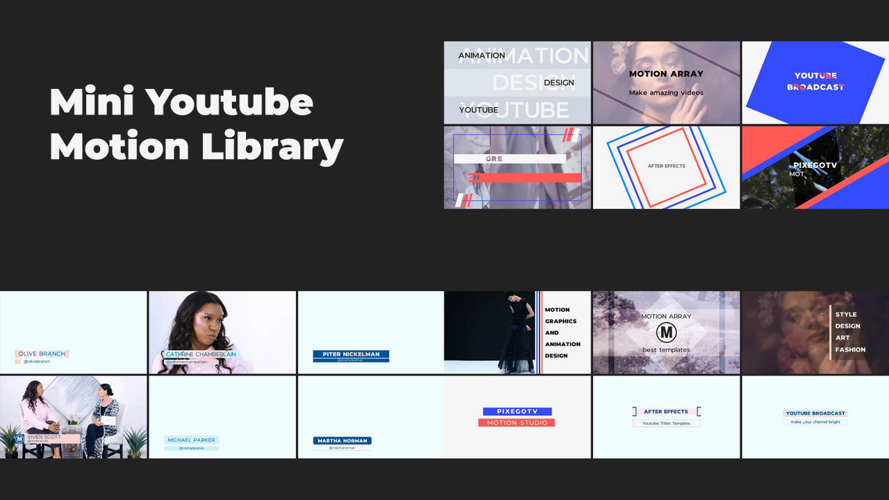 迷你YouTube的运动动态动画素材库精选PR模板