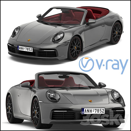 保时捷911 Carrera Cabriolet 2019跑车素材之家精选3D模型