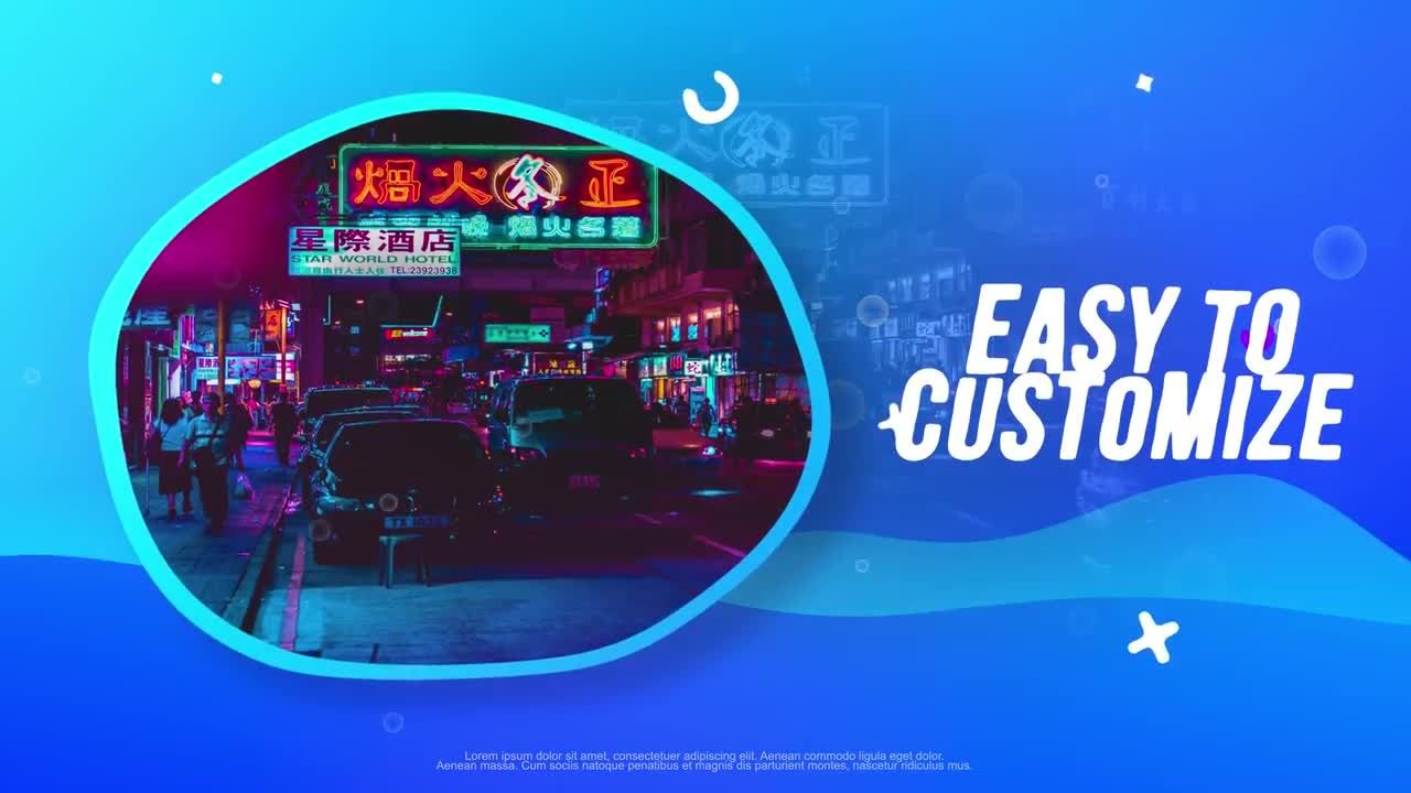 简洁的夏季幻灯片素材库精选AE模板
