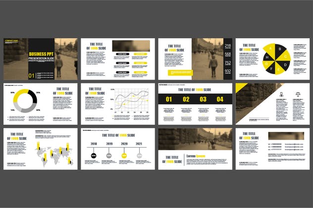 企业年度图表报告PPT幻灯片模板 Powerpoint Templates插图(3)