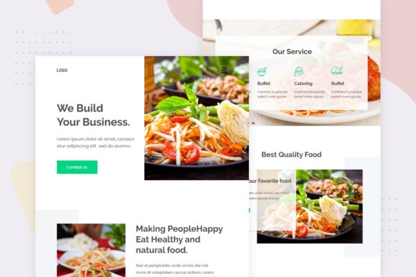 外卖订餐网站推广EDM邮件模板素材库精选 Online Food Ordering – Email Newsletter